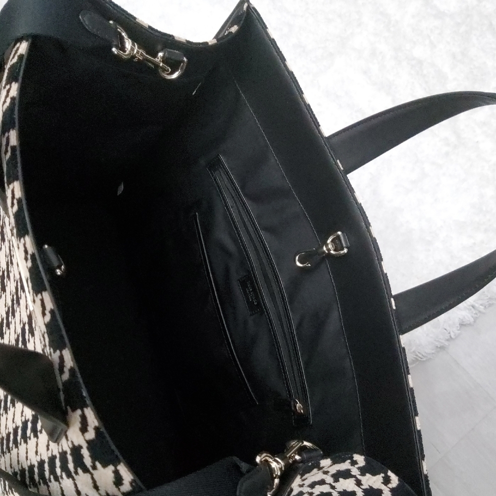 TWEED FOR FALL!  Kate Spade Houndstooth Tote - Picture 9 of 10